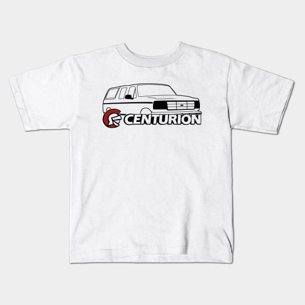 1992-1996 Ford Bronco Centurion Black With Logo Kids T-Shirt by The OBS Apparel